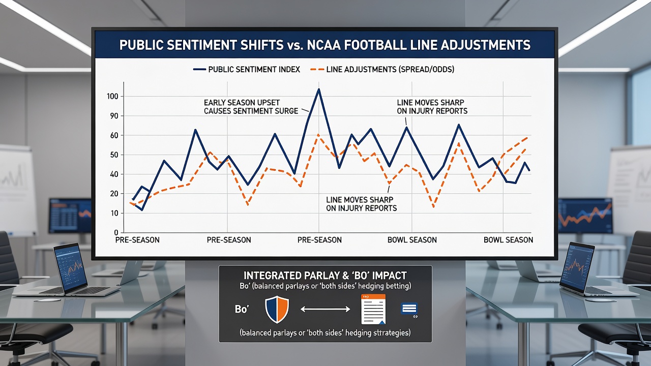 Visualisierung von Stimmungsdaten und Linienbewegungen im NCAA-Football