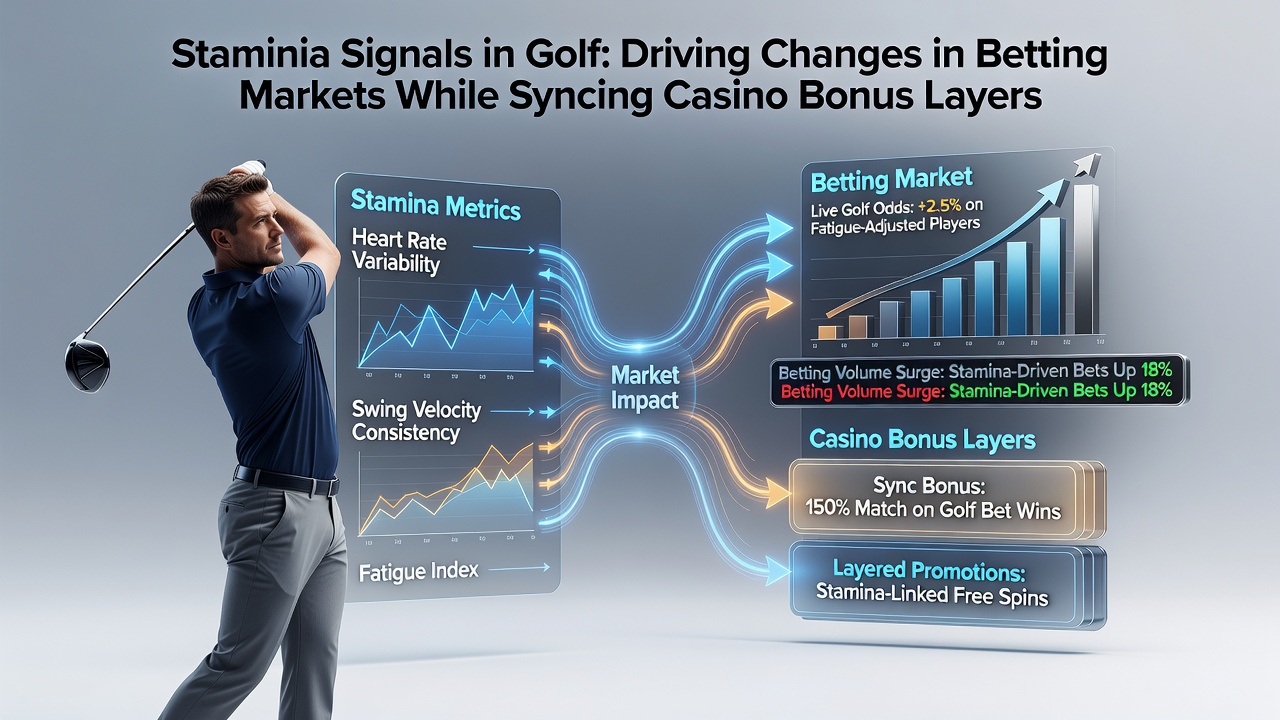 Visualisierung der Synchronisation von Golf-Ausdauer-Daten mit Wettmärkten und Casino-Boni